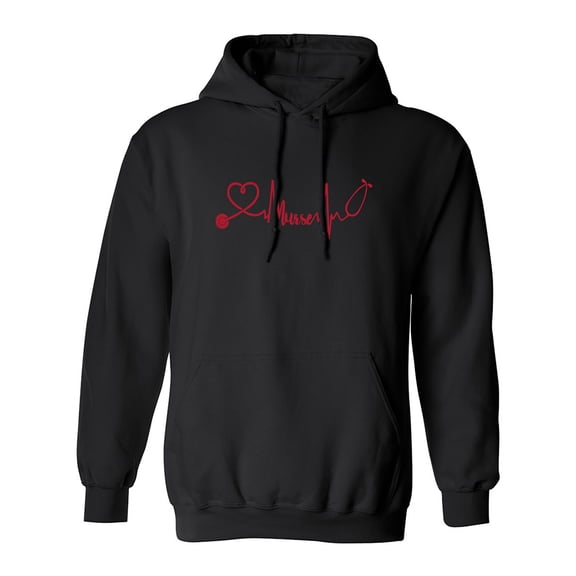 Love Nurses Adult Hooded Sweatshirt