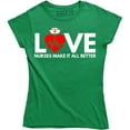 thumbnail image 1 of Love Nurses Make It All Better - Medical First Aid Nursing Wome's T-Shirt, 1 of 4