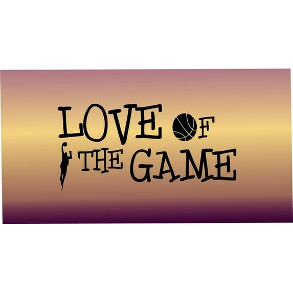 Love Of The Game Picture Art Boys Bed Room Home Decor Sticker Vinyl Wall Decal 6 X 16 Inches