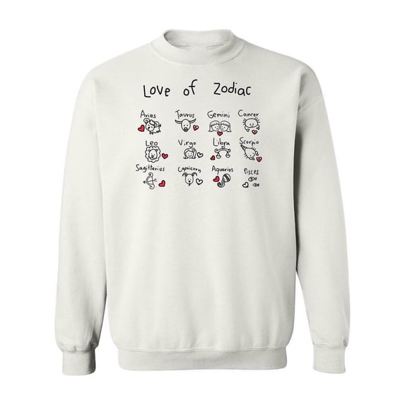 Love Of Zodiac Signs. Sweatshirt Women -Image by Shutterstock, Female Medium