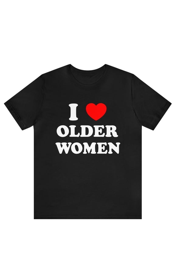 Love Older Partners Heart Age Gap Relationship Graphic Novelty Tee,for men and women up to 5XL