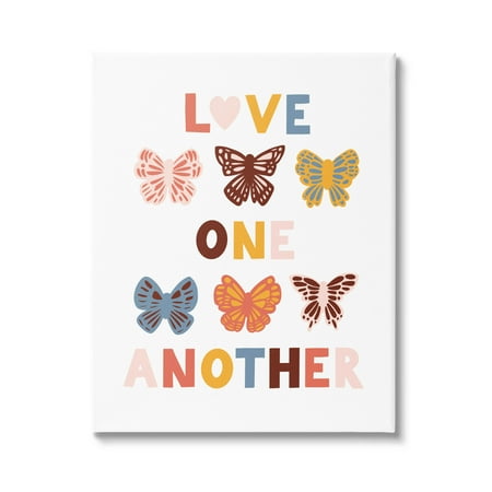 Love One Another Butterflies Phrase Animals & Insects Graphic Art Gallery Wrapped Canvas Print Wall Art