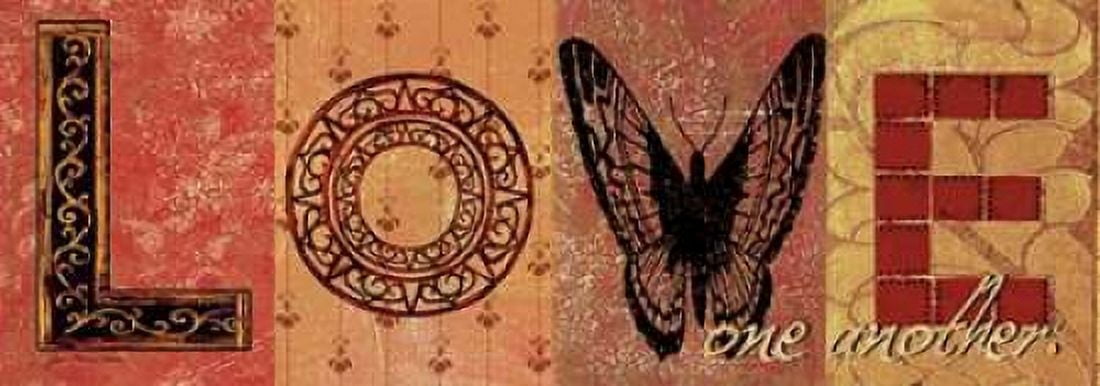 Love One Another Canvas Art - Jo Moulton (24 x 48)