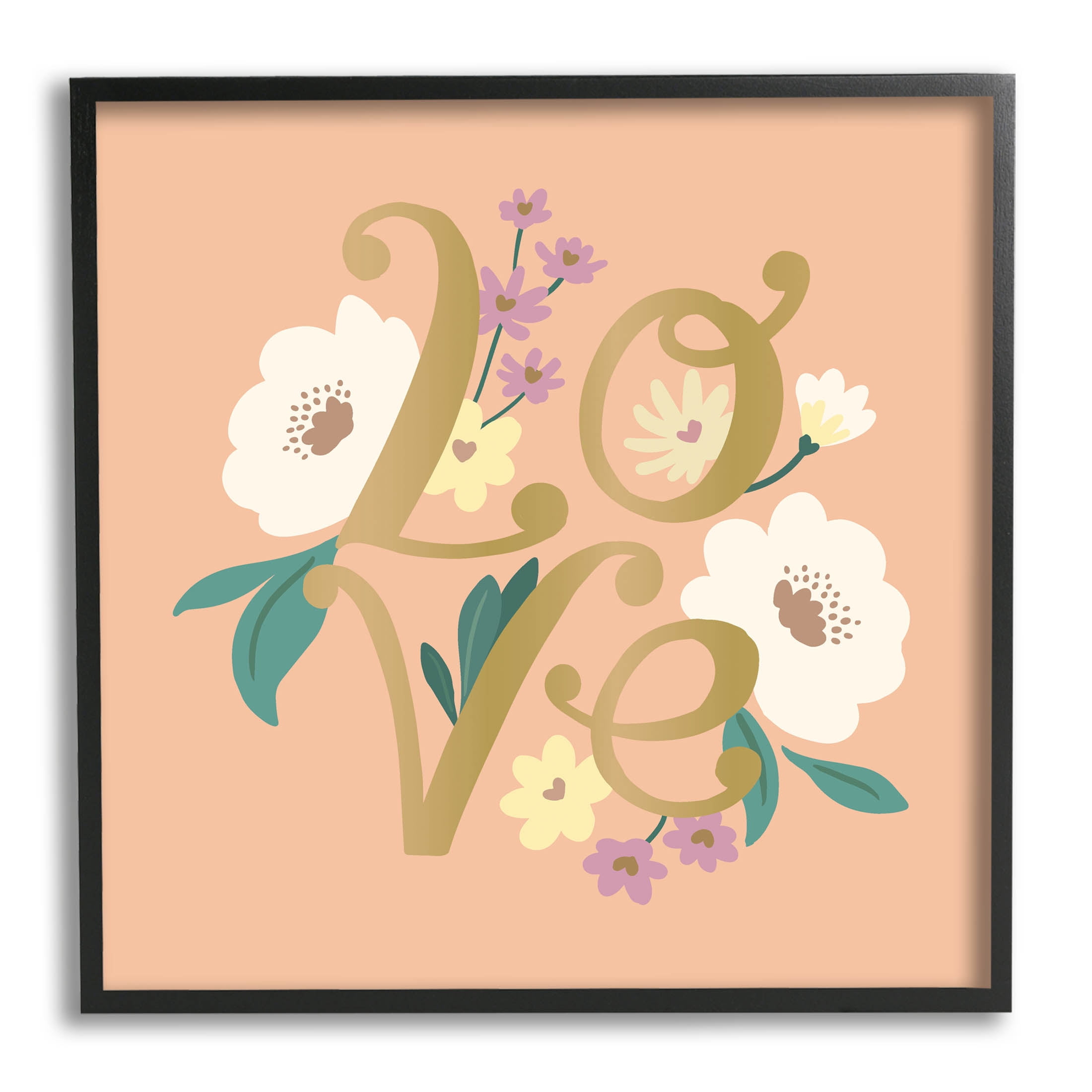 Love Orange Blossom Arrangement Botanical & Floral Graphic Art Black Framed Art Print Wall Art