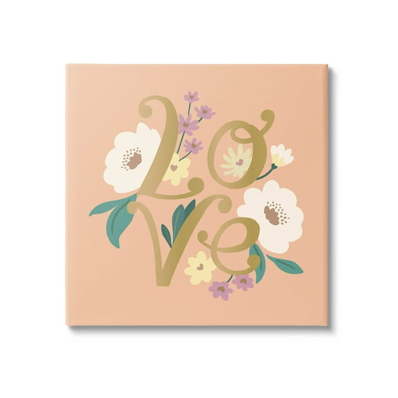 Love Orange Blossom Arrangement Botanical & Floral Graphic Art Gallery Wrapped Canvas Print Wall Art