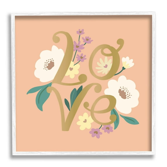 Love Orange Blossom Arrangement Botanical & Floral Graphic Art White Framed Art Print Wall Art