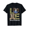 thumbnail image 1 of Love Our Veterans Day Proud Military US Flag Men Women T-Shirt, 1 of 5