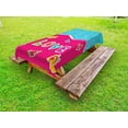 thumbnail image 1 of Love Outdoor Tablecloth, Valentine`s Day Themed Composition with Torn Paper Effect Romantic Cartoon Elements, Decorative Washable Fabric Picnic Tablecloth, 58 X 104 Inches, Multicolor, by Ambesonne, 1 of 2