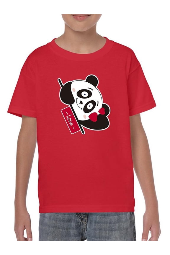 Love Panda With Hearts T-Shirt Juniors -Image by Shutterstock,  x-Small