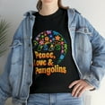 thumbnail image 1 of Love Pangolins 60s 70s Peace, Love & Pangolins T-Shirt, 1 of 2