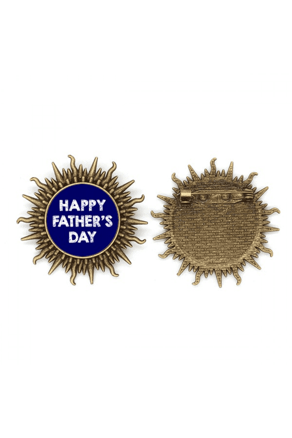 Love Papa Happy Father Day Metall Sonne Brosche Haken Pin