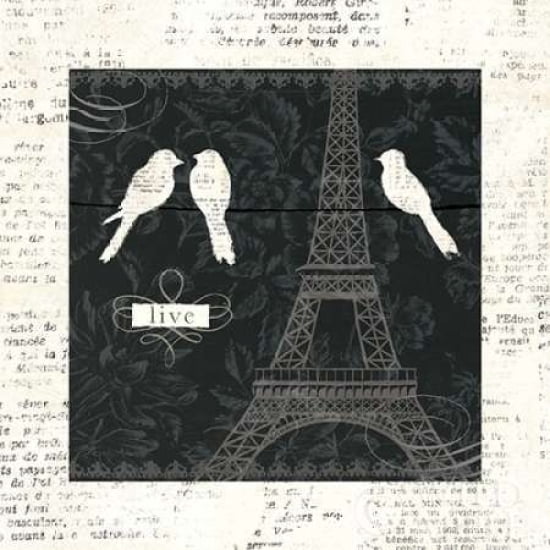 Love Paris I with Border Canvas Art - Emily Adams (24 x 24)