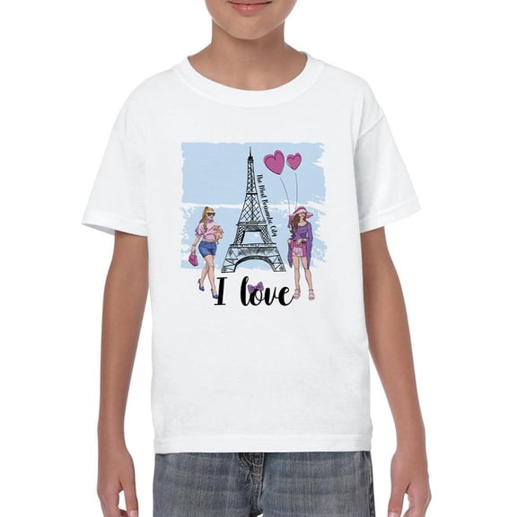 Love Paris T-Shirt Juniors -SPIdeals Designs,  x-Small