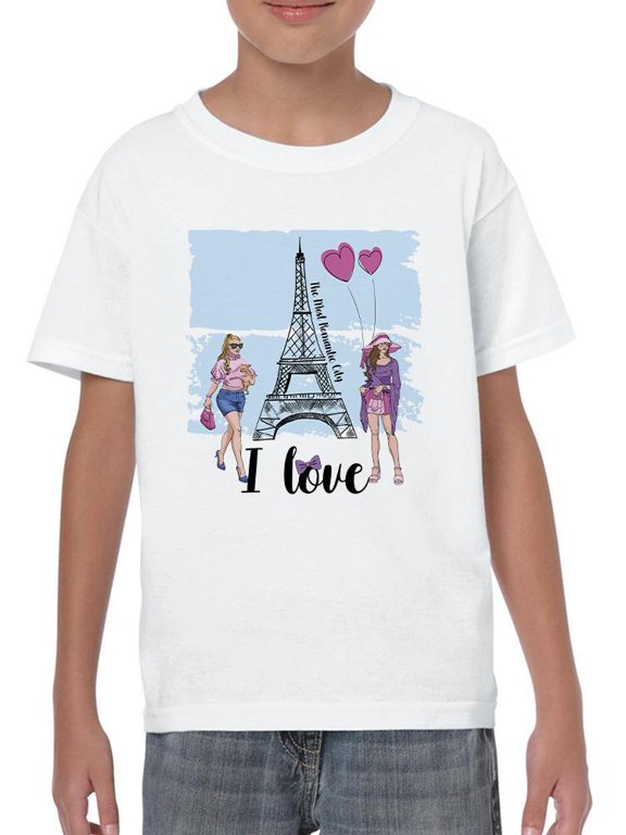 Love Paris T-Shirt Juniors -SPIdeals Designs, x-Small