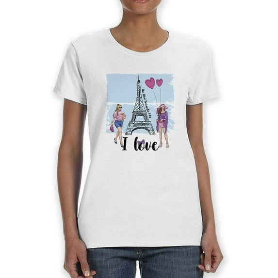 Love Paris T-Shirt Women -SPIdeals Designs, Female Medium