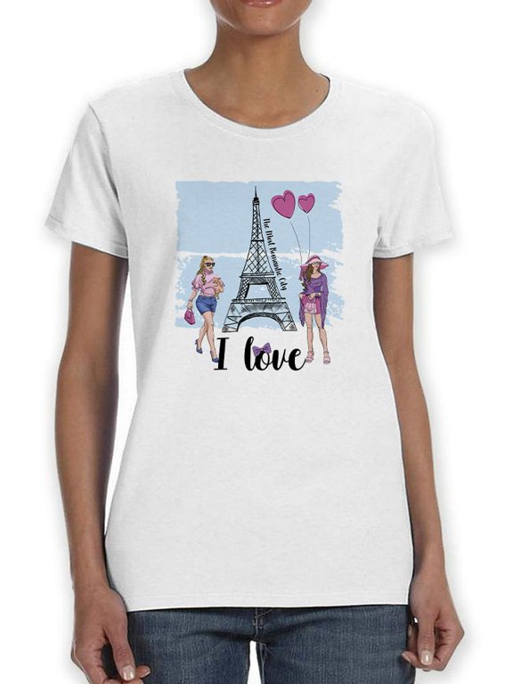 Love Paris T-Shirt Women -SPIdeals Designs, Female Medium