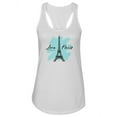thumbnail image 1 of Love Paris Tower Racerback Tank Women -SPIdeals Designs, Female Medium, 1 of 4