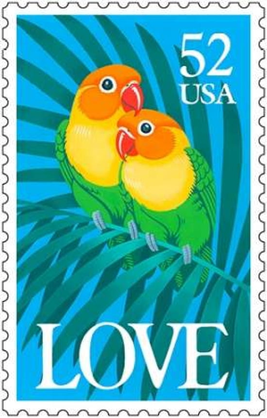 Love Parots Canvas Art - US POSTAL SERVICE (24 x 36)