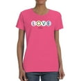 thumbnail image 1 of Love Pastel Dots Colors Shaped T-Shirt Women -Image by Shutterstock, Female XX-Large, 1 of 4