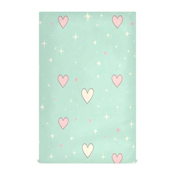 Love Pattern Decorative Waffle Towel Kitchen Dishcloth 28x18in Multi-Use Tea Towel