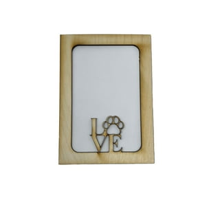 Love Paw Print 5X7 Photo Frame Insert - Baltic Birch Love Paw Print 5X7 Photo Frame Insert - Baltic Birch