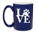 thumbnail image 1 of Love Paw Print Ceramic Coffee Mug Tea Cup Gift for Her, Him, Friend, Coworker, Wife, Husband (15oz Blue), 1 of 1