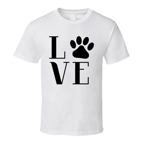 Love Paw Print Tee Novelty Cat And Dog Lover  Lover T Shirt