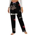 thumbnail image 1 of Love Paws Heart Winter Female Pants Flannel High Waist Women Pants Lady Warm Straight Leg Plush Trousers, 1 of 7