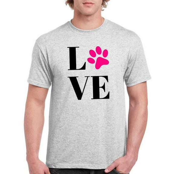 Love Paws T-Shirt Men -Smartprints Designs, Male 4X-Large
