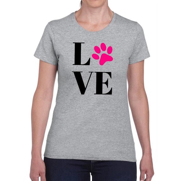 Love Paws T-Shirt Women -Smartprints Designs, Female 4X-Large