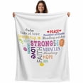 thumbnail image 1 of Love Peace Blanket Soft Cozy Warm Throw Blanket for Couch, Plush Fuzzy Flannel Fleece Blankets for Sofa, Colorful Inspirational Quotes with Love Heart Bed Blankets Lightweight Gifts for Men, 40"x50", 1 of 9