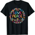 thumbnail image 1 of Love Peace Flower Power Flowers 60s 70s T-Shirt, 1 of 3