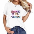 thumbnail image 1 of Love Peace Inspire Back to School Gifts Chic Graphic T-Shirt for Women's Casual Look, 1 of 3