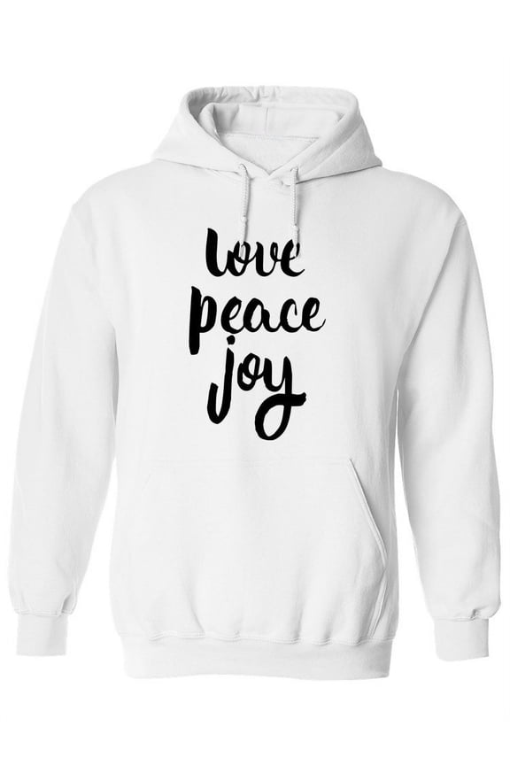 Love, Peace, Joy Hoodie Women -Image by Shutterstock, Female Small