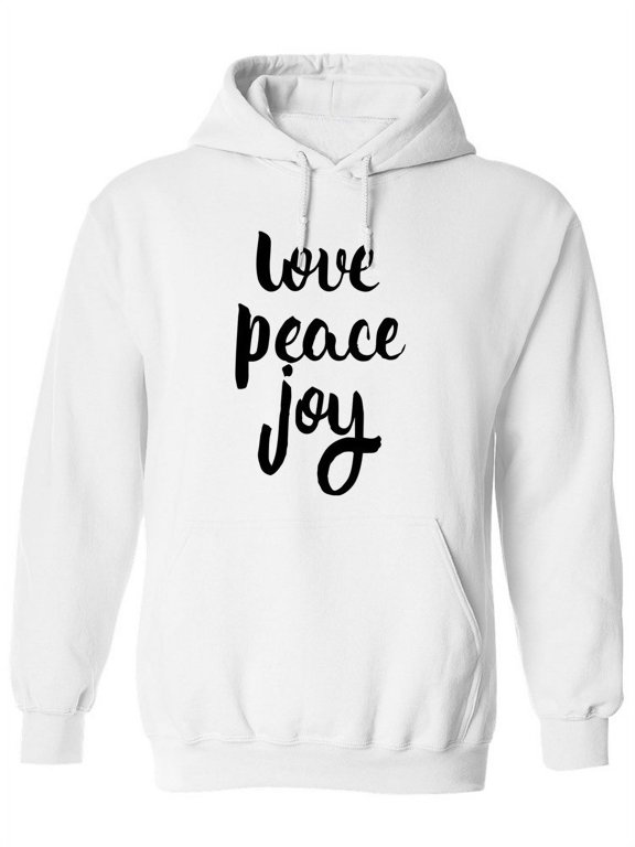 Love, Peace, Joy Hoodie Women -Image by Shutterstock, Female x-Large