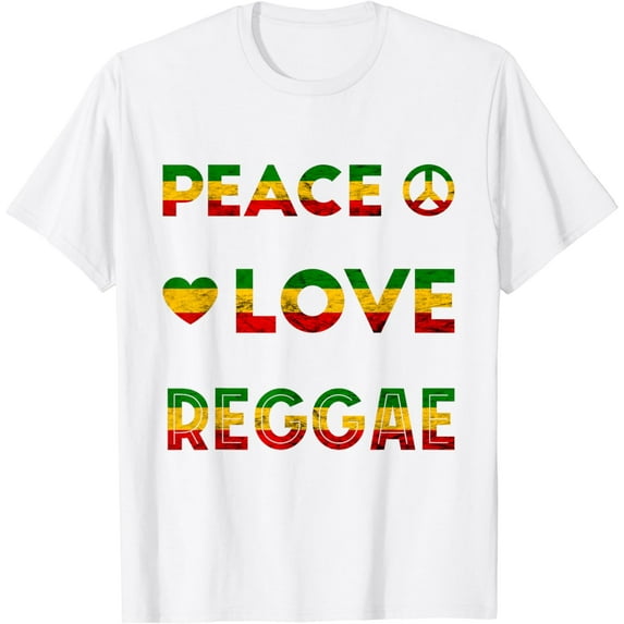 Love Peace Reggae Rastafarian Reggae Music Rastafari Roots T-Shirt