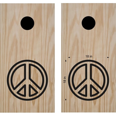 Love Peace Symbol Cornhole Board Vinyl Decal Sticker