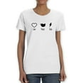 thumbnail image 1 of Love Peace Tesla Women White T-Shirt, Female Medium, 1 of 4