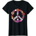 thumbnail image 1 of Love Peace Tshirt Peace Sign Tee 60s Retro Peace T-Shirt, 1 of 3