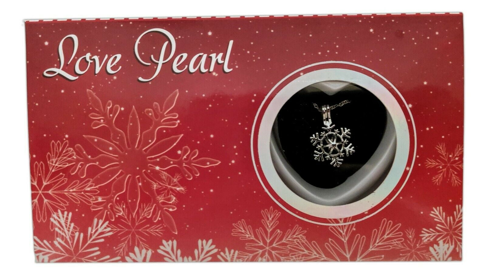 PUKA CREATIONS Love Pearl CHRISTMAS SNOWFLAKE Necklace Kit, Simulated Pearl in an Oyster