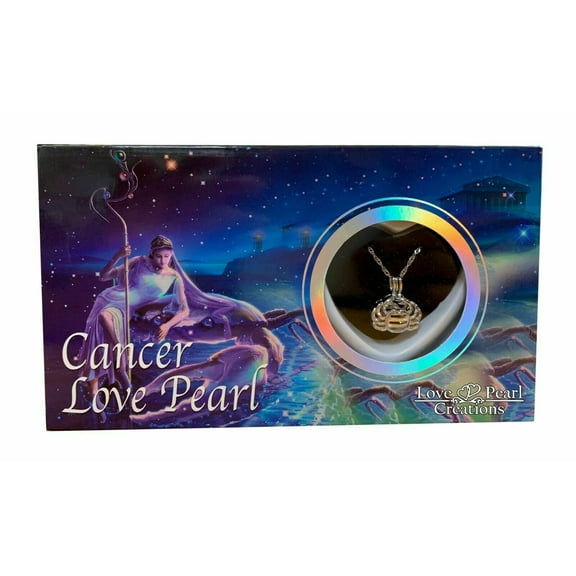 Love Pearl Creations Cancer Zodiac Women's Necklace Set with Stainless Steel Chain 16"