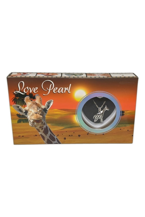 Love Pearl GIRAFFE Necklace Kit, Simulated Pearl in an Oyster
