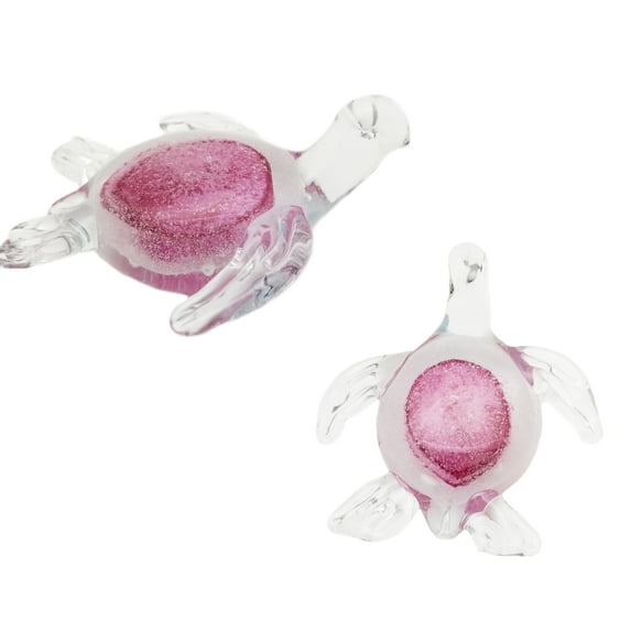 Love Pearl Handcrafted Glass Turtle Glow-in-the-Dark, Paperweight Décor