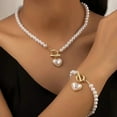 thumbnail image 1 of Love Pearl OT Buckle Necklace, Bracelet Set, 1 of 2