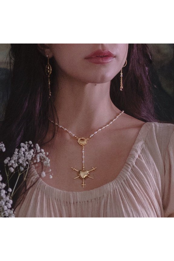 Love Pendant Simple Fashion Cross Necklace