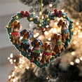 thumbnail image 1 of Love Personalized Black Heart Christmas Ornament Custom Dog Ornament for Pet Lover Acrylic Hanging Gifts for Dog Lover Christmas Decoration/ Dachshund Pendant A, 1 of 7