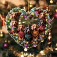 thumbnail image 1 of Love Personalized Black Heart Christmas Ornament Custom Dog Ornament for Pet Lover Acrylic Hanging Gifts for Dog Lover Christmas Decoration/ Dachshund Pendant D, 1 of 7
