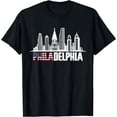 thumbnail image 1 of Love Philadelphia Skyline Downtown Cityscape Philly Souvenir Short T-Shirt, 1 of 3