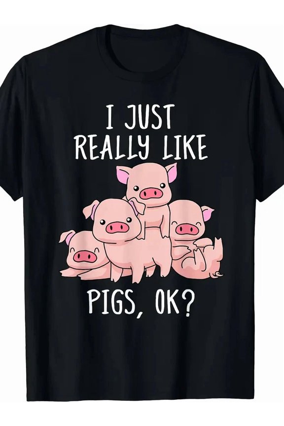 Love Pig Cute Swine Gift Animal Lover Premium Unisex T-Shirt up to size 5XL