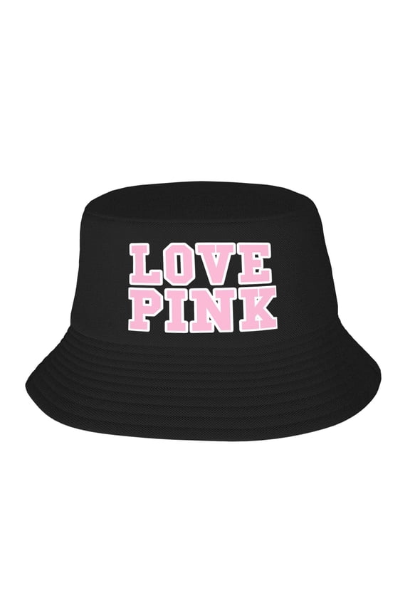 Love Pink Bucket Hat For Womens And Mens Outdoor Beach Fisherman Hat Sun Hat